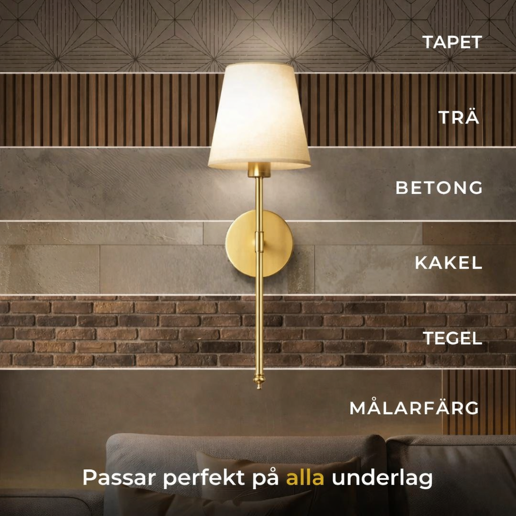 AURIQ Trådlös Vägglampa